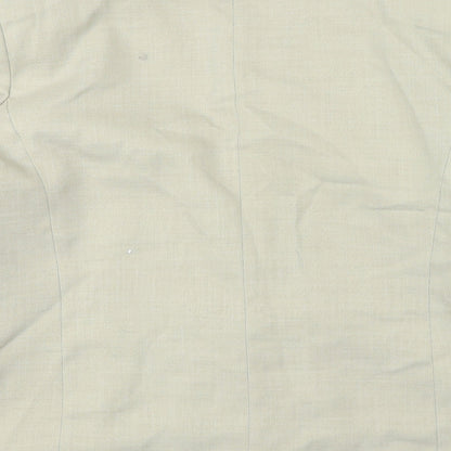 essence Womens Beige Jacket Size 18 Button