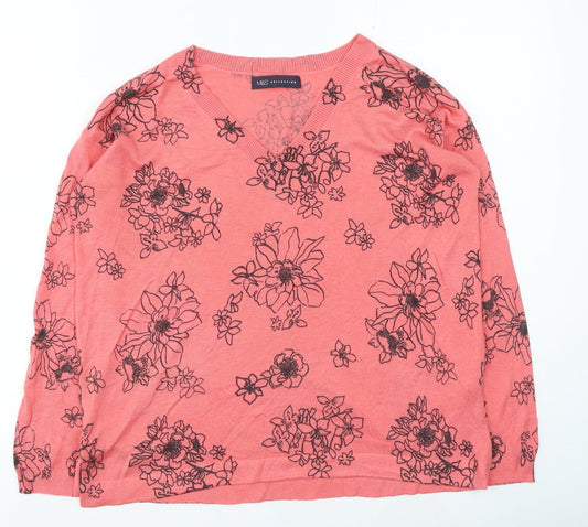 Womens UK Size S Marks and Spencer Pink Pullover Jumper