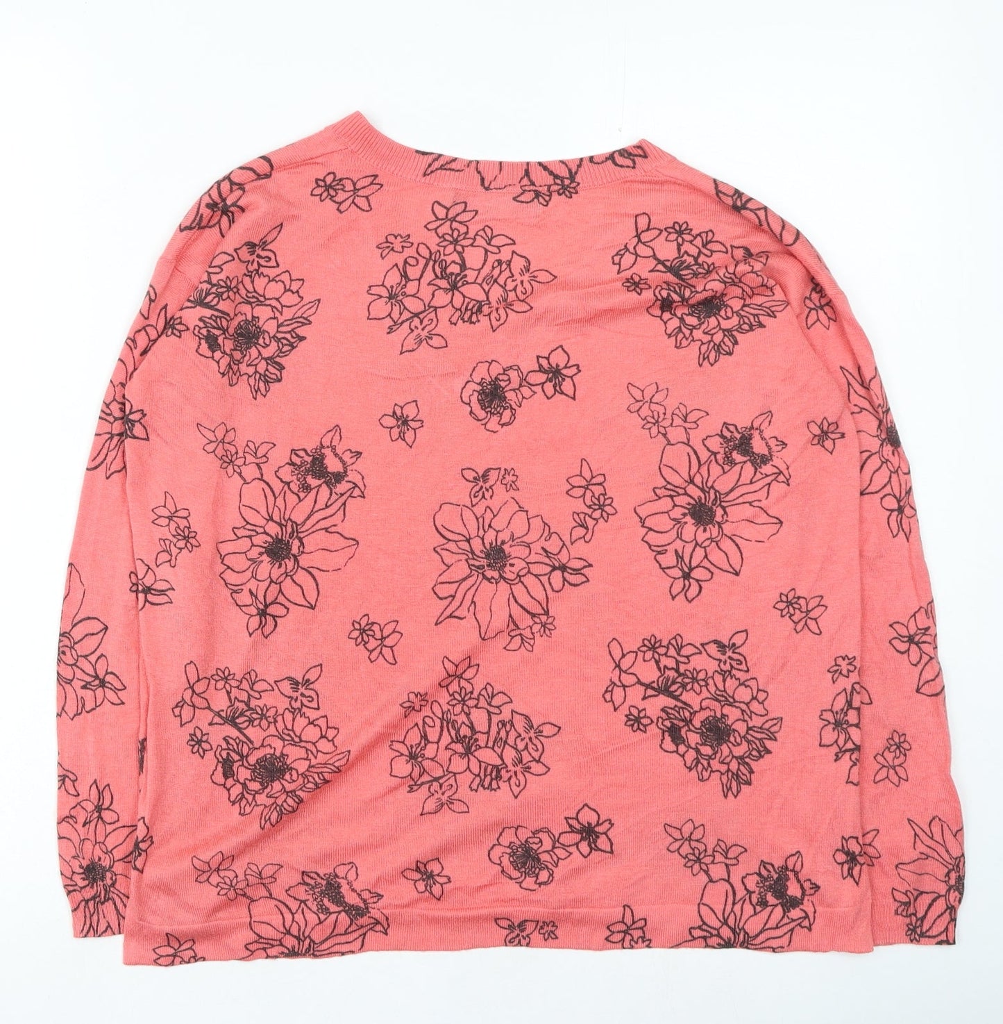Womens UK Size S Marks and Spencer Pink Pullover Jumper