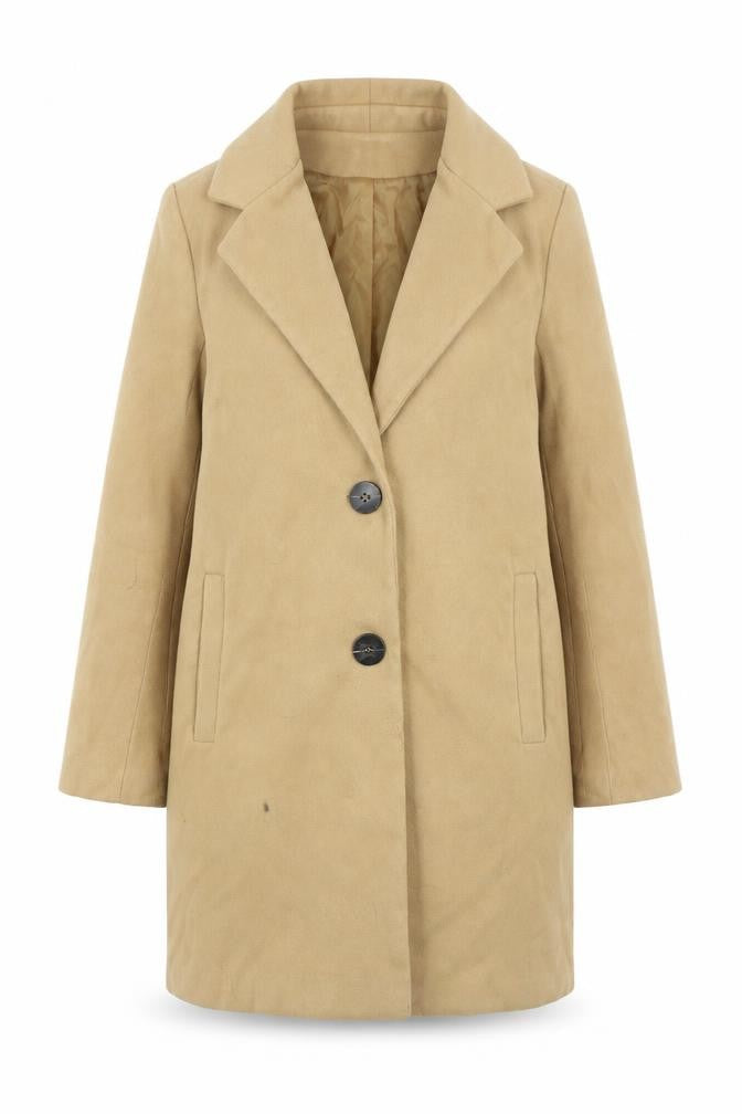 Womens UK Size 8 Boohoo Brown Overcoat