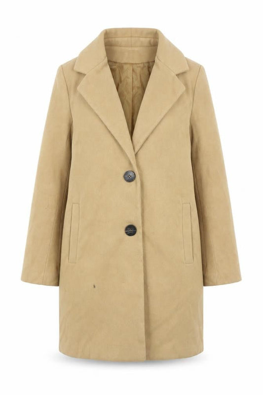 Womens UK Size 8 Boohoo Brown Overcoat