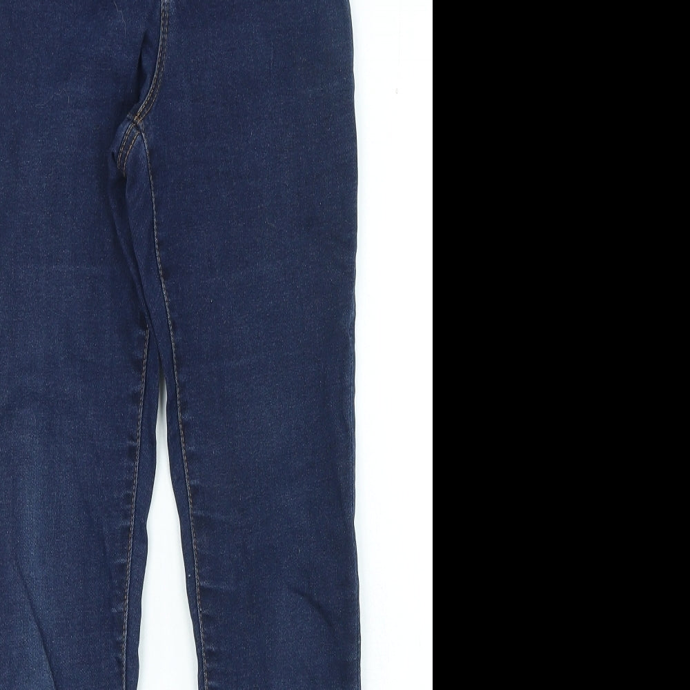 Denim & Co. Womens Blue Cotton Skinny Jeans Size 6 L27 in Regular Zip