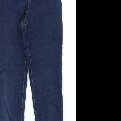 Denim & Co. Womens Blue Cotton Skinny Jeans Size 6 L27 in Regular Zip