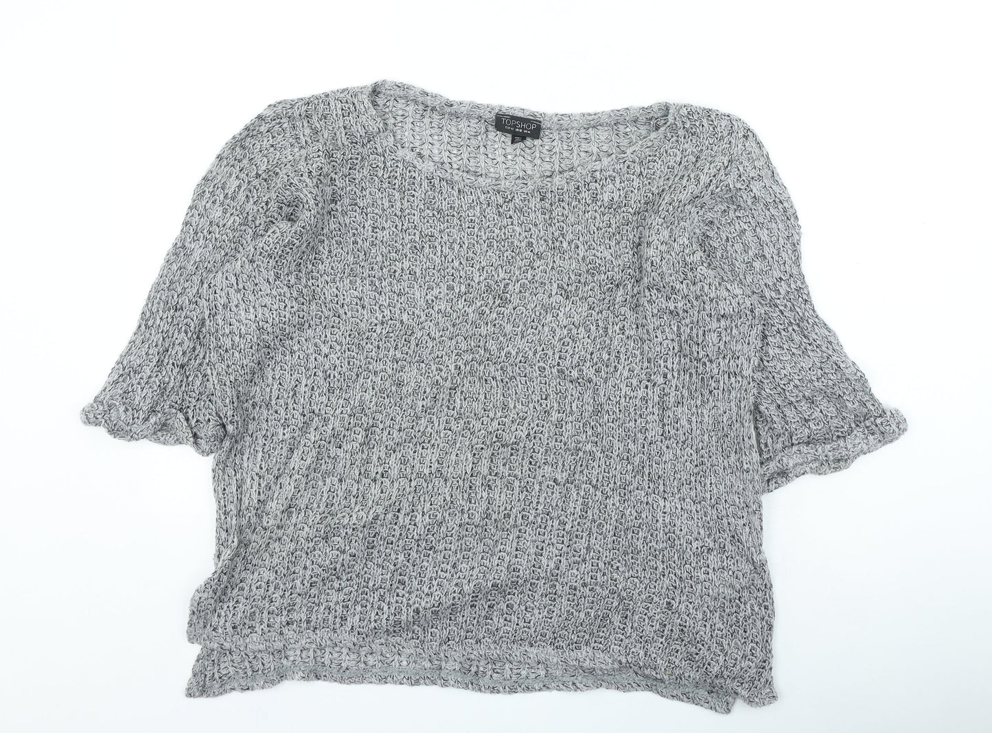 Womens UK Size 14 Topshop Grey Pullover Jumper