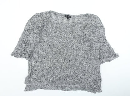 Womens UK Size 14 Topshop Grey Pullover Jumper
