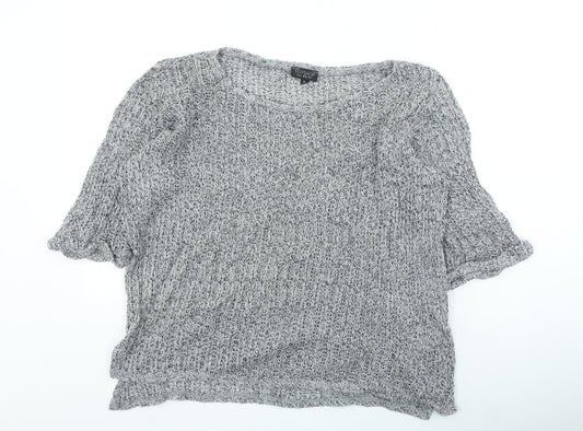 Womens UK Size 14 Topshop Grey Pullover Jumper