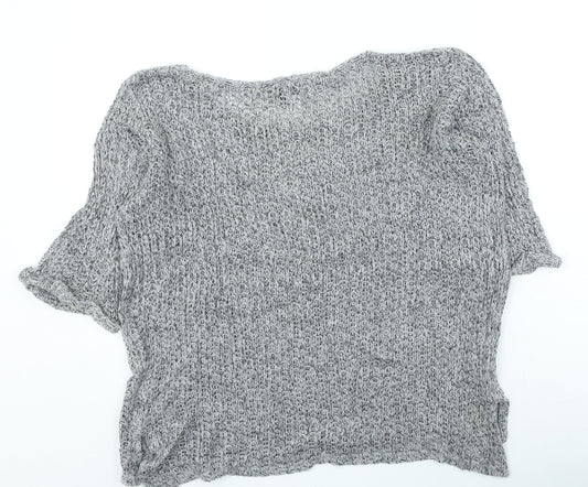 Womens UK Size 14 Topshop Grey Pullover Jumper