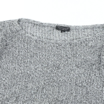 Womens UK Size 14 Topshop Grey Pullover Jumper