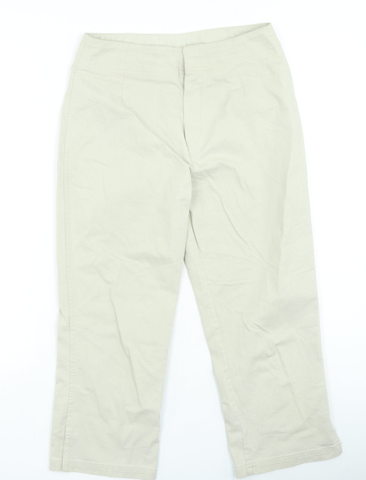 Womens UK Size 12 Marks and Spencer Regular Fit  Beige Trousers