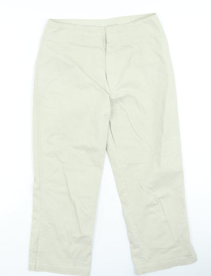 Womens UK Size 12 Marks and Spencer Regular Fit  Beige Trousers