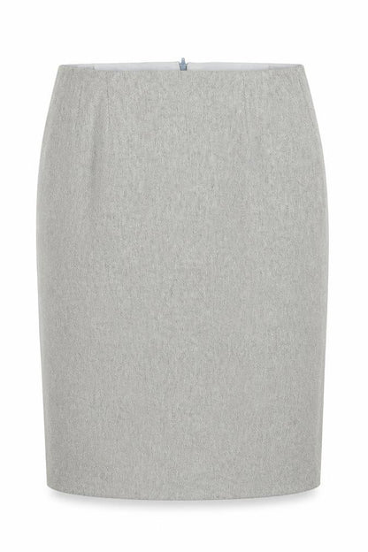Preworn Womens Grey Polyester Straight & Pencil Skirt Size 34 in Zip