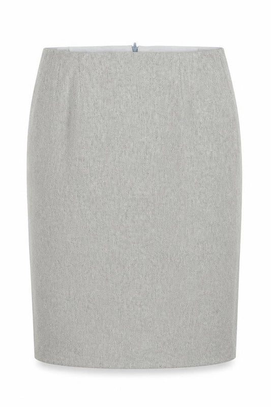Preworn Womens Grey Polyester Straight & Pencil Skirt Size 34 in Zip