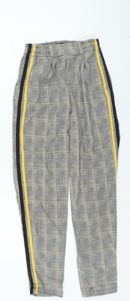 Womens UK Size XS Bershka Regular Fit  Multicoloured Trousers