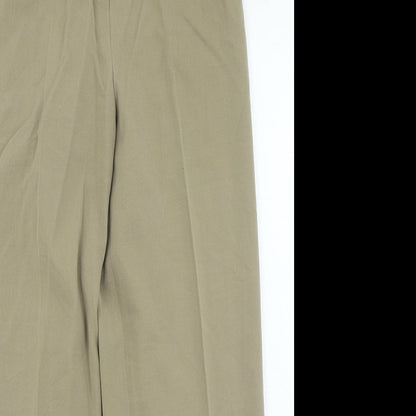 Country Casuals Womens Brown Polyester Trousers Size 14 L25 in Regular Zip