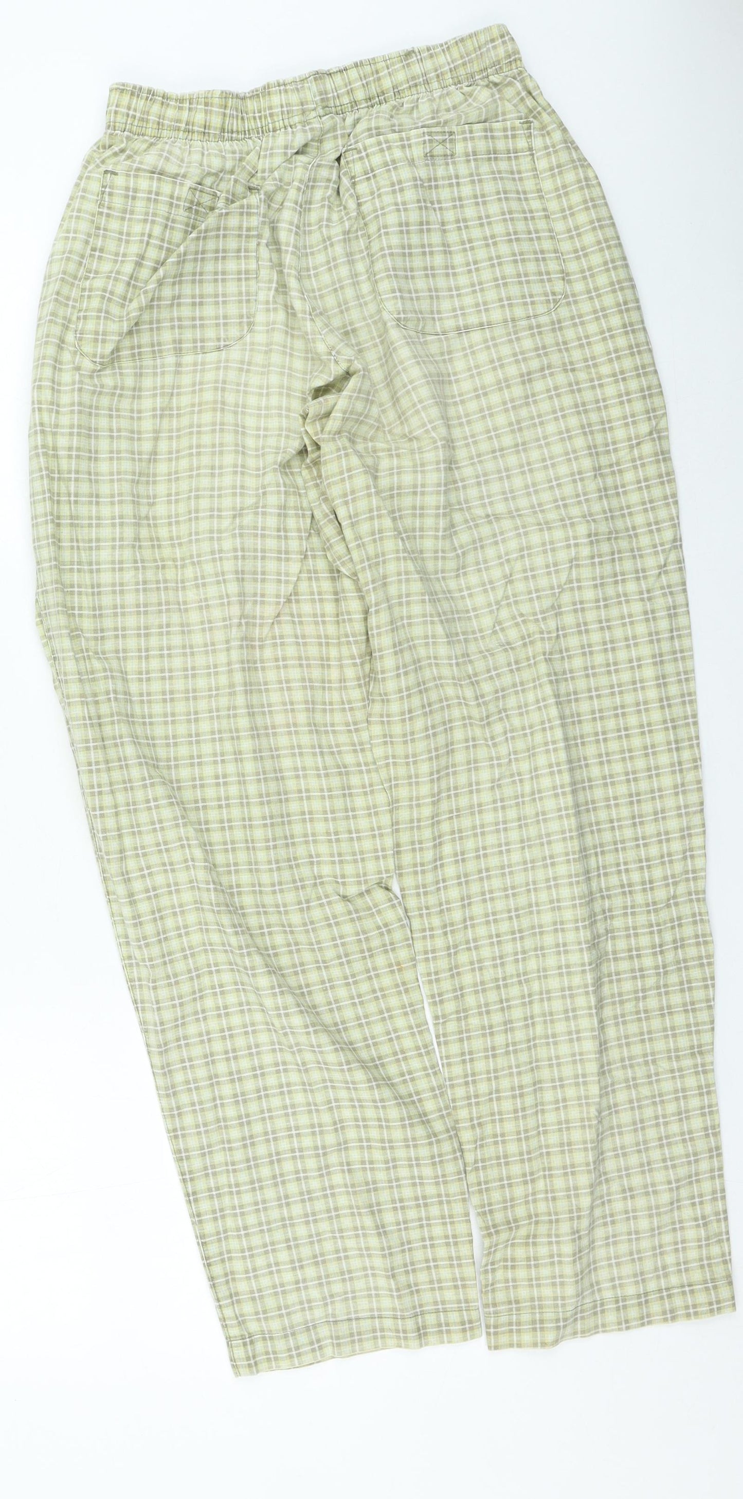 McKINLEY Mens Beige Plaid Polyester Trousers Size S L25 in Regular