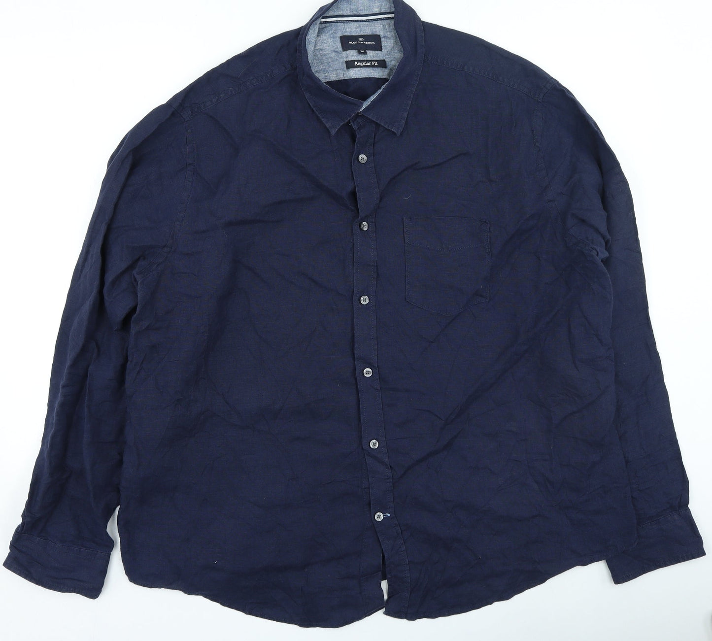 Womens UK Size 2XL Blue Harbour Blue Basic Button-Up