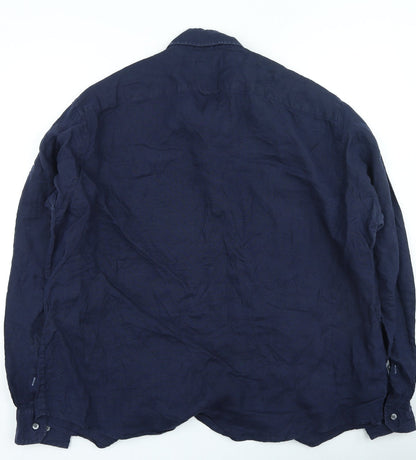 Womens UK Size 2XL Blue Harbour Blue Basic Button-Up
