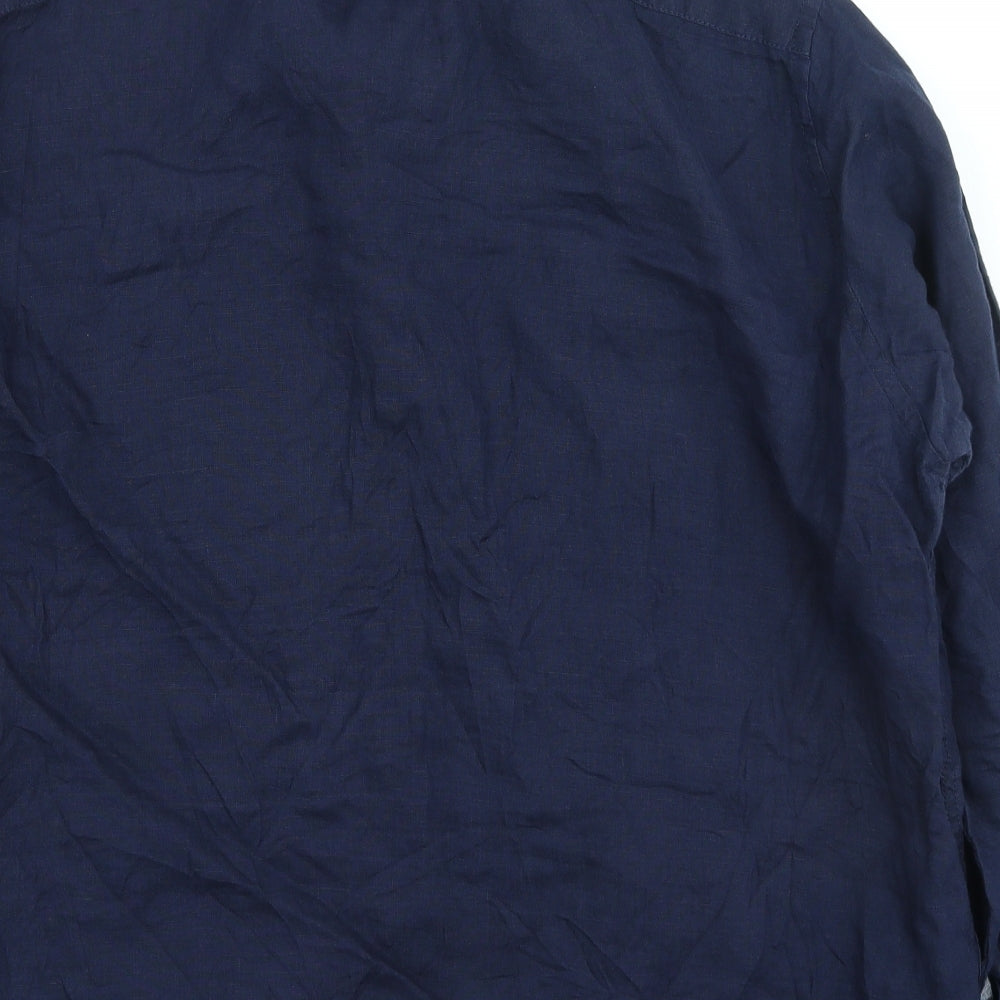 Womens UK Size 2XL Blue Harbour Blue Basic Button-Up