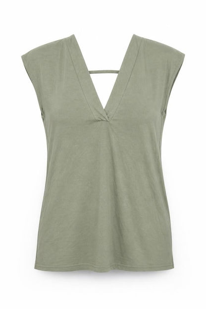 Womens UK Size 12 Boohoo Green Basic Blouse