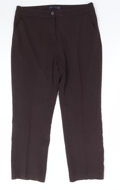 Womens UK Size 34 in Marks and Spencer Regular Fit  Brown Trousers