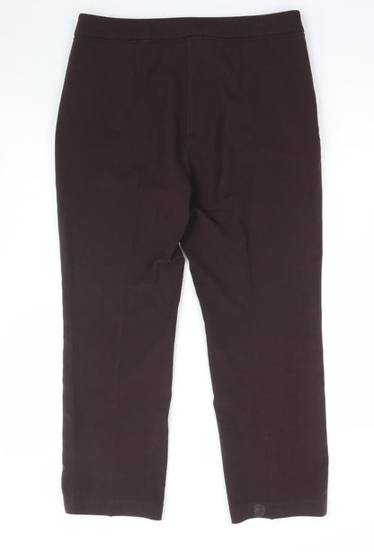 Womens UK Size 34 in Marks and Spencer Regular Fit  Brown Trousers