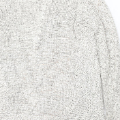 Gap Womens Beige Round Neck Cotton Wrap Jumper Size S