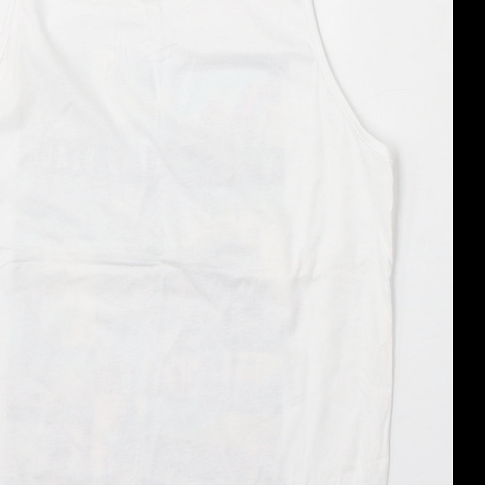 Mens UK Size S Cedar Wood State White  T-Shirt