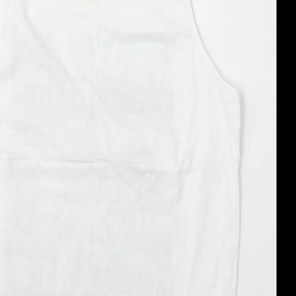 Mens UK Size S Cedar Wood State White  T-Shirt