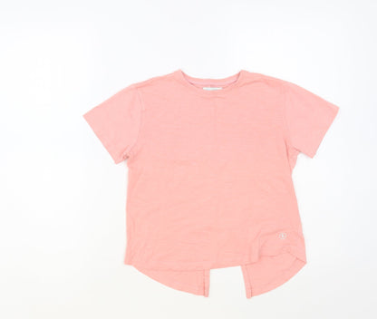 Leigh Tucker Willow Girls Pink Cotton Pullover T-Shirt Size 8-9 Years Crew Neck Pullover