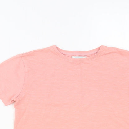 Leigh Tucker Willow Girls Pink Cotton Pullover T-Shirt Size 8-9 Years Crew Neck Pullover