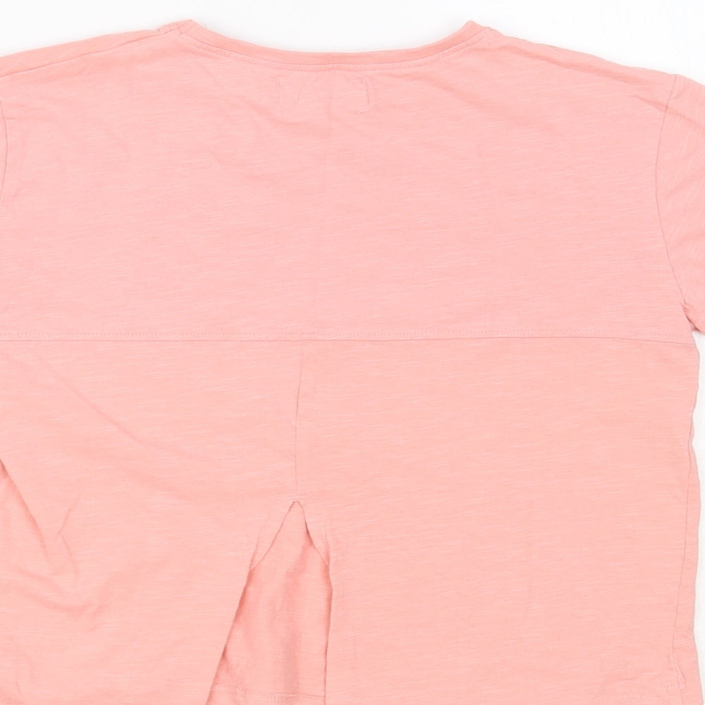 Leigh Tucker Willow Girls Pink Cotton Pullover T-Shirt Size 8-9 Years Crew Neck Pullover