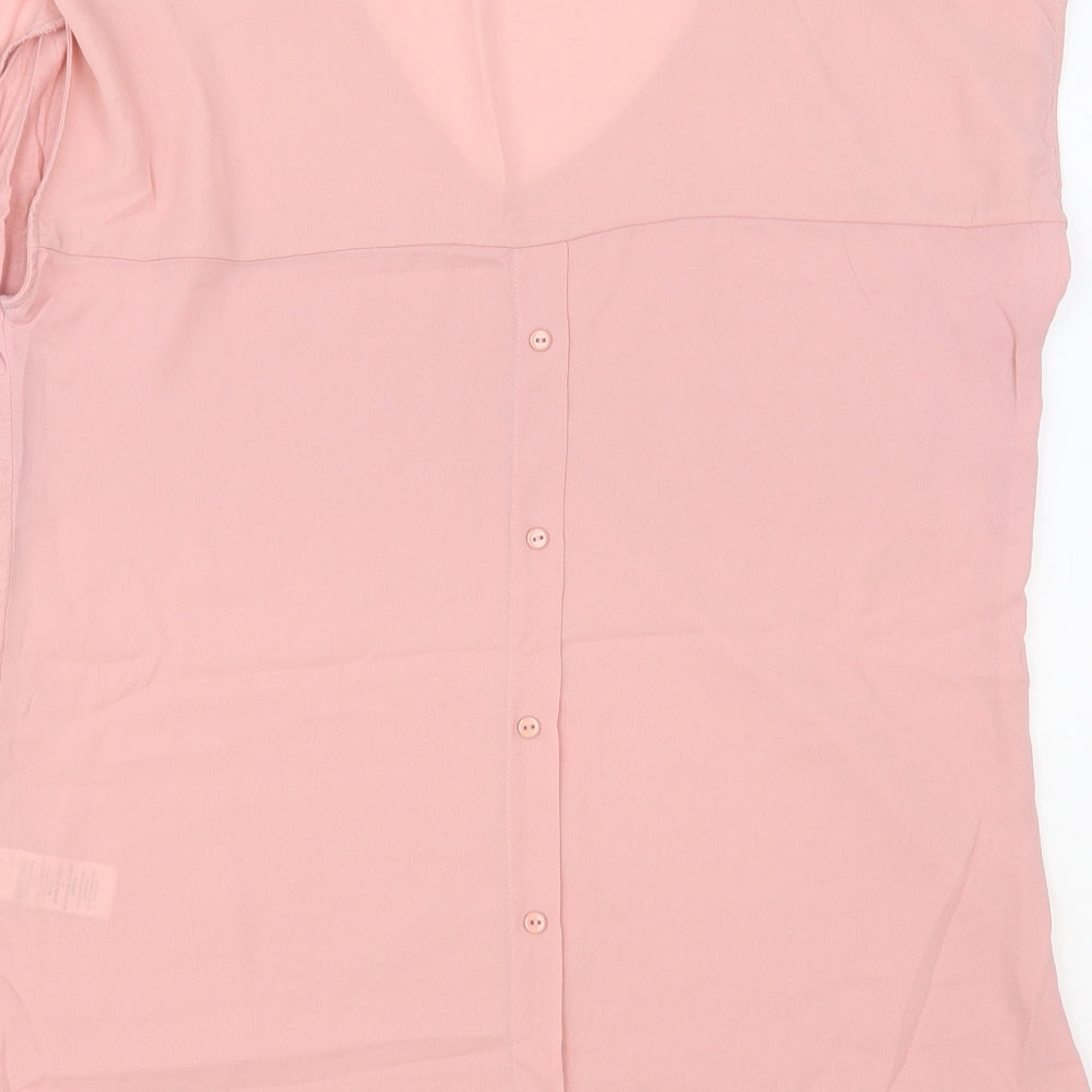 Womens UK Size 12 NEXT Pink Basic Blouse