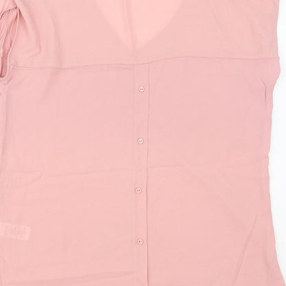 Womens UK Size 12 NEXT Pink Basic Blouse
