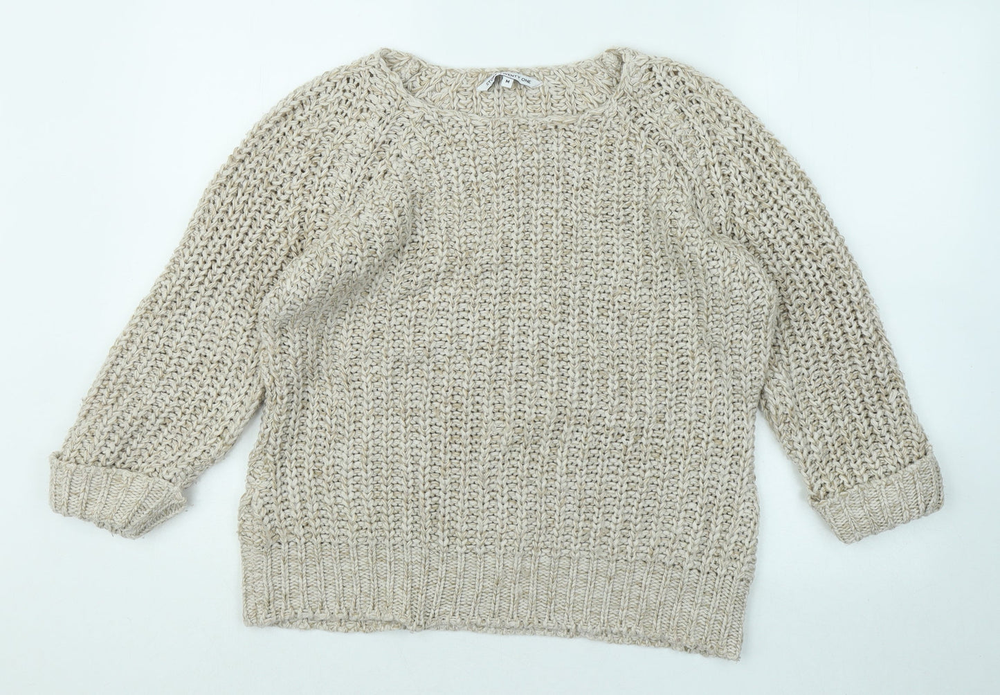 Womens UK Size M Store Twenty One Beige Pullover Jumper