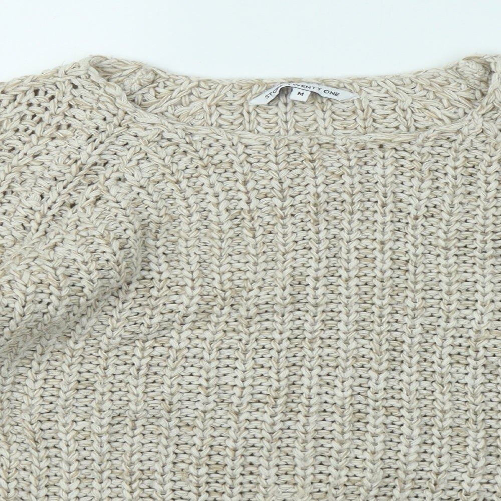 Womens UK Size M Store Twenty One Beige Pullover Jumper