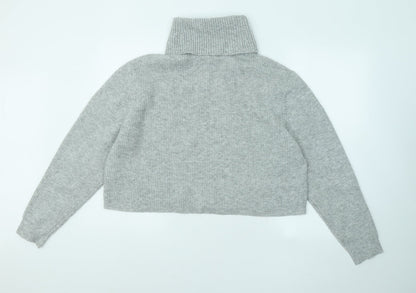 Womens UK Size M Miss Selfridge Grey Shrug Jumper