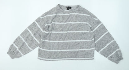 Womens UK Size M New Look Grey Pullover Jumper