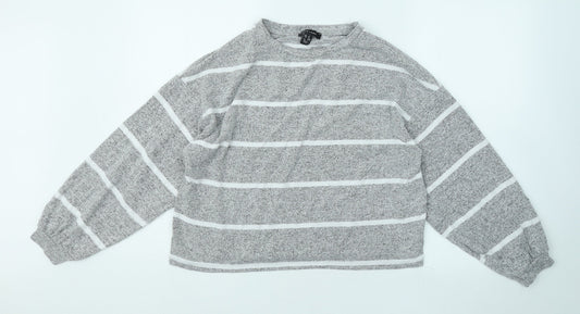 Womens UK Size M New Look Grey Pullover Jumper