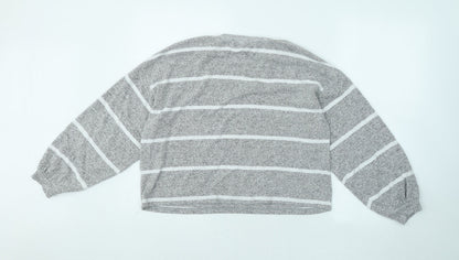 Womens UK Size M New Look Grey Pullover Jumper