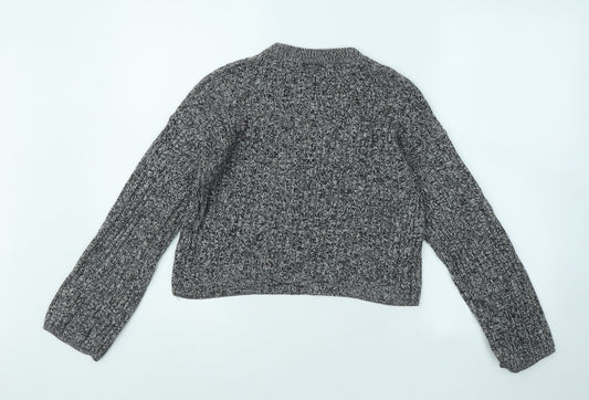 Womens UK Size 8 Topshop Grey Pullover Jumper