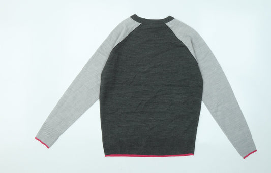 Womens UK Size 8 M&Co Grey Pullover Jumper