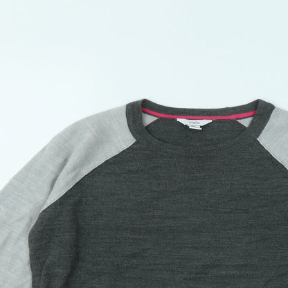 Womens UK Size 8 M&Co Grey Pullover Jumper