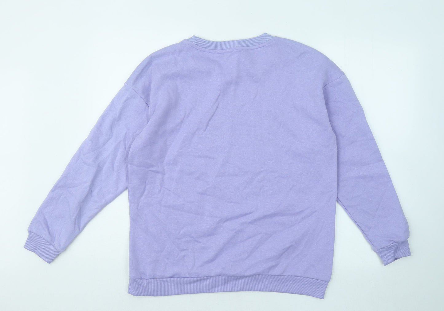 Amara Reya Womens Purple Cotton Pullover Sweatshirt Size 12 Pullover - Love