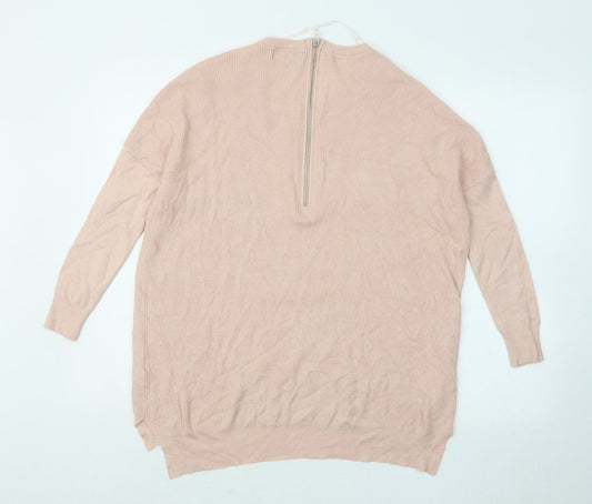 Atmosphere Womens Pink Round Neck Viscose Pullover Jumper Size 12