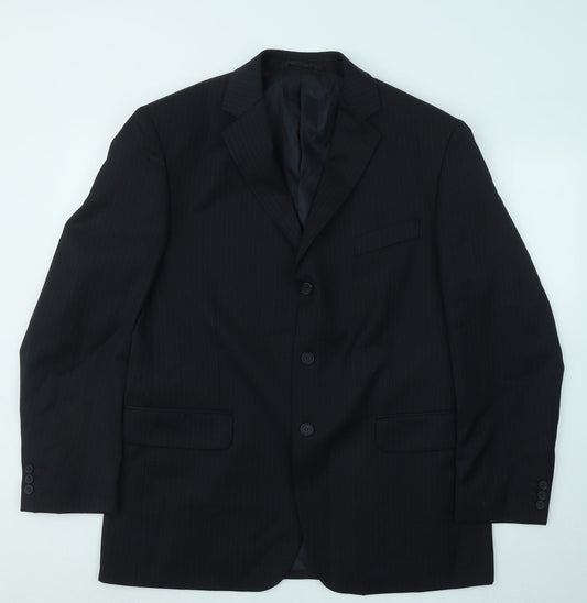 Mens UK Size 42 Burton Regular Black Suit Jacket