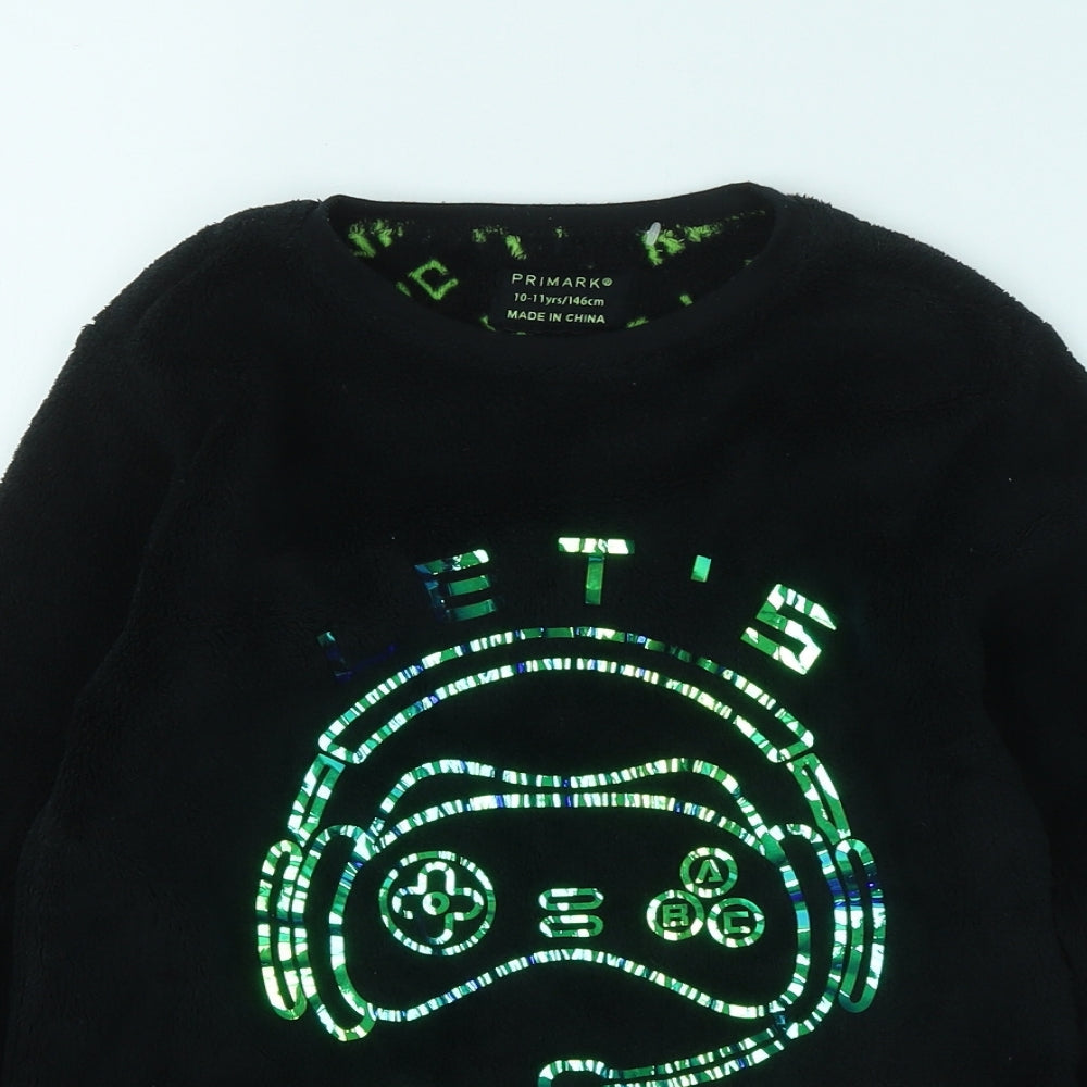 Primark Boys Black Polyester Pullover Sweatshirt Size 10-11 Years Pullover - Let's Game