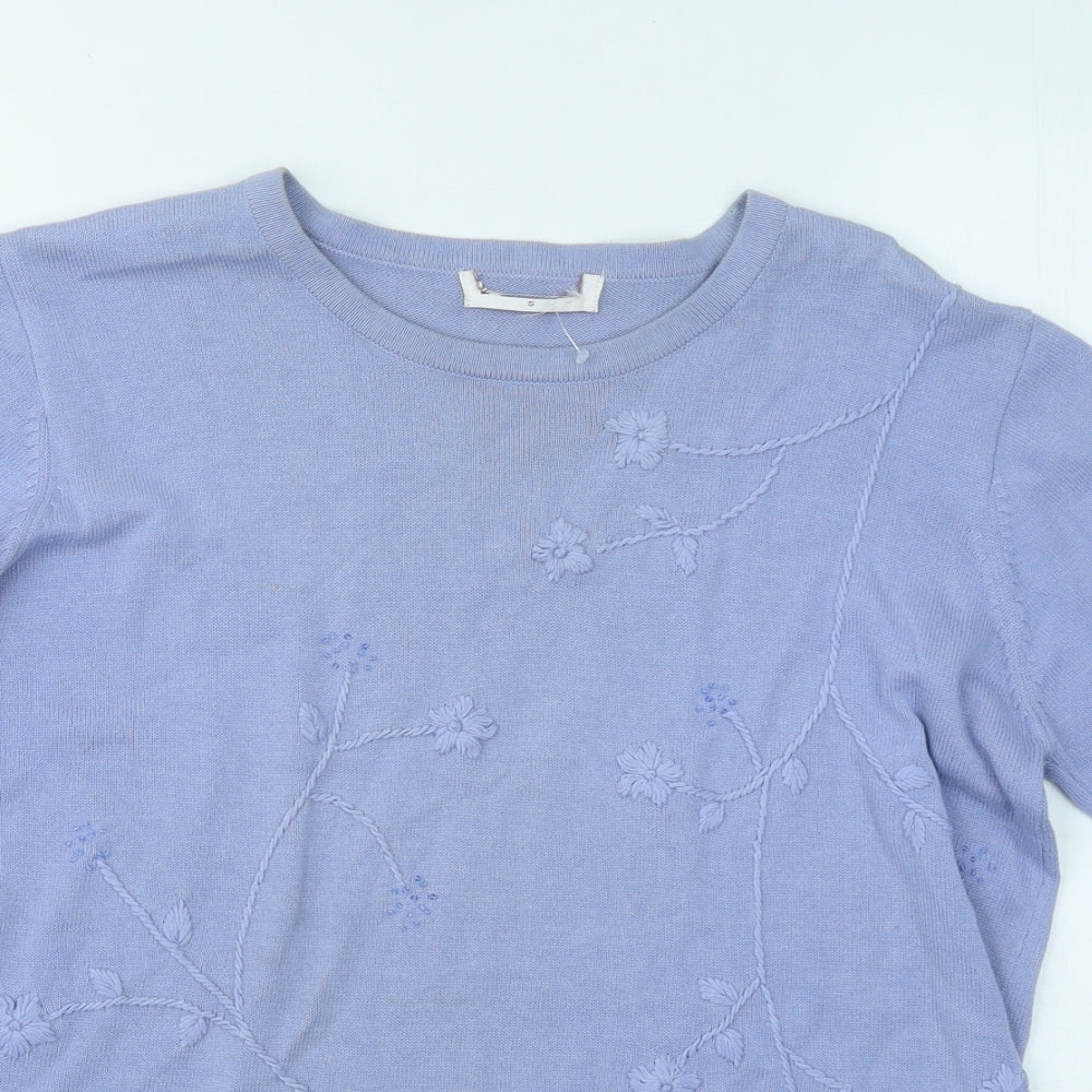 Womens UK Size S Bonmarché Purple Pullover Jumper