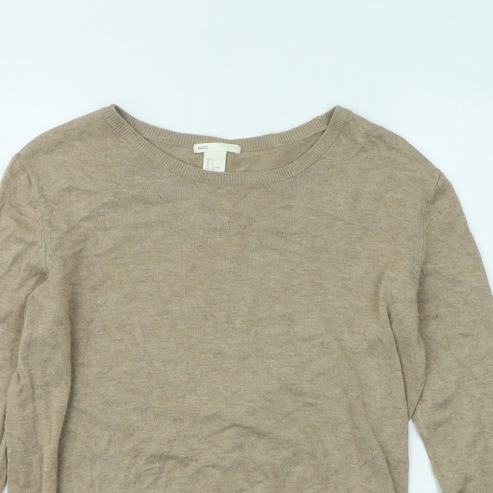 Womens UK Size S H&M Beige Pullover Jumper