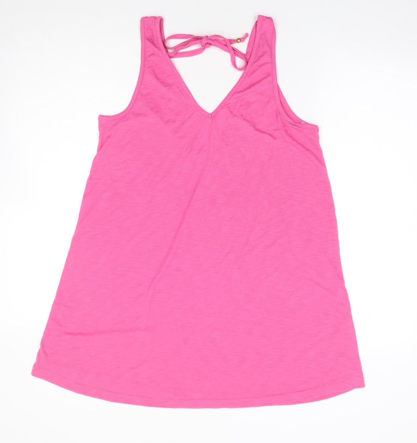 Womens UK Size S Preworn Pink Basic Tank