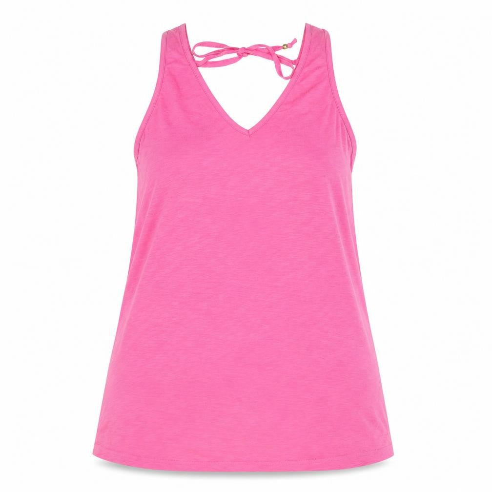Womens UK Size S Preworn Pink Basic Tank